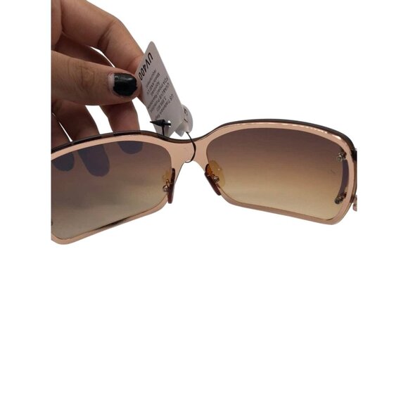 Womens Oversized Fashion Sunglasses UV400 Protection Brown Gradient Lenses - Picture 4 of 4